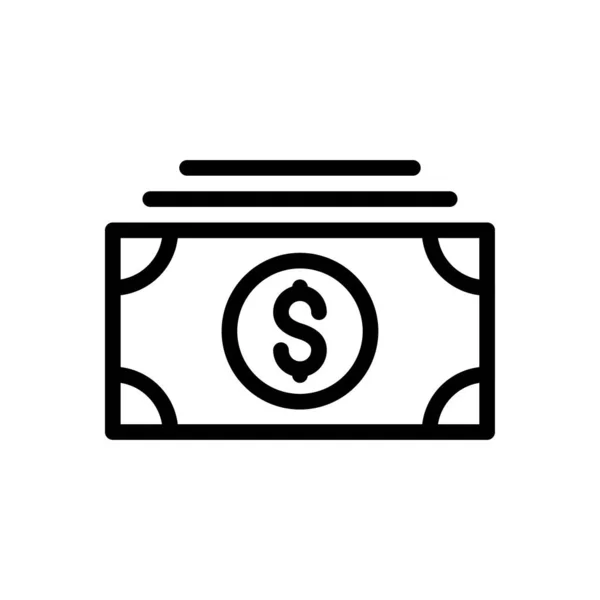 Cash Vector Illustration Transparent Background Premium Quality Symbols Thin Line — ストックベクタ