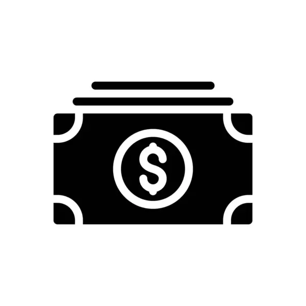 Cash Vector Illustration Transparent Background Premium Quality Symbols Glyphs Icon — ストックベクタ