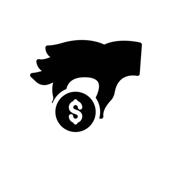 Ilustração Vetorial Doação Fundo Transparente Símbolos Qualidade Premium Ícone Glifos — Vetor de Stock