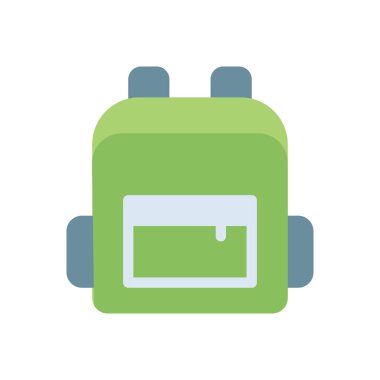 Şeffaf bir arkaplan üzerinde bagpack vektör illüstrasyonu. Konsept ve grafik tasarım için premimium kalite simgeleri.. 