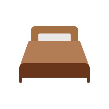 Saydam bir arkaplan üzerinde yatak vektörü illüstrasyonu. Konsept ve grafik tasarımı için birinci sınıf kalite simgeler.. 