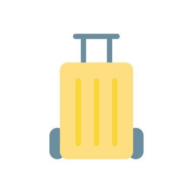 Şeffaf bir arkaplan üzerindeki bagaj vektör çizimi. Konsept ve grafik tasarım için birinci sınıf kalite simgeler..