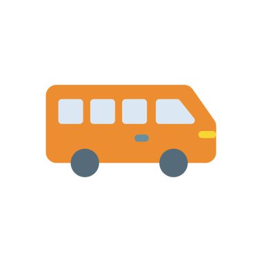 Şeffaf bir arkaplan üzerinde otobüs vektör illüstrasyonu. Konsept ve grafik tasarımı için premium kalite simgeleri.. 