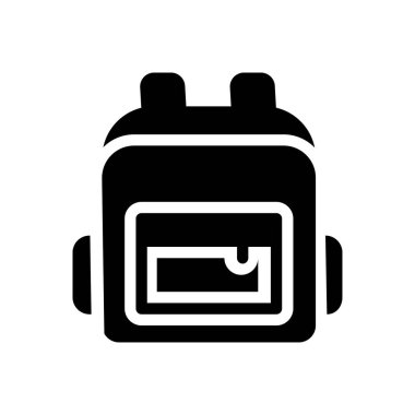 Şeffaf bir arkaplan üzerinde bagpack vektör çizimi. Konsept ve grafik tasarımı için mükemmel kalite sembolleri..