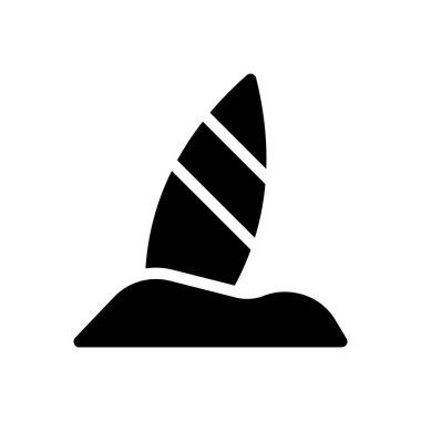 Şeffaf bir arkaplan üzerinde sörf vektörü çizimi. Konsept ve grafik tasarımı için mükemmel kalite sembolleri.. 