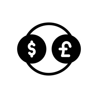 Saydam bir arkaplanda dolar vektör illüstrasyonu. Konsept ve grafik tasarım simgeleri için kaliteli semboller.. 