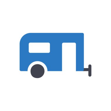 Şeffaf bir arkaplan üzerinde karavan vektör illüstrasyonu. Konsept ve grafik tasarımı için mükemmel kalite semboller.. 