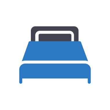 Saydam bir arkaplan üzerinde yatak vektör çizimi. Konsept ve grafik tasarım için özel kalite semboller..