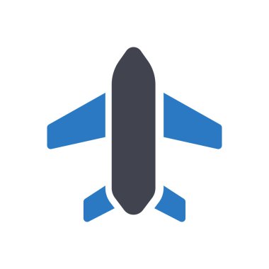 Saydam bir arkaplan üzerinde uçak vektör çizimi. Konsept ve grafik tasarım simgeleri için kaliteli semboller..