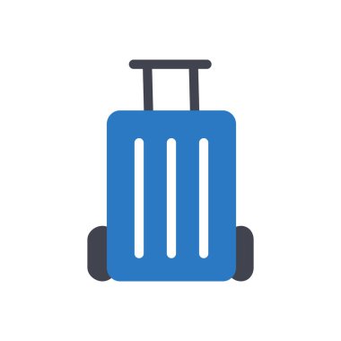 Şeffaf bir arkaplan üzerinde bagaj vektör çizimi. Konsept ve grafik tasarım için mükemmel kalite semboller..