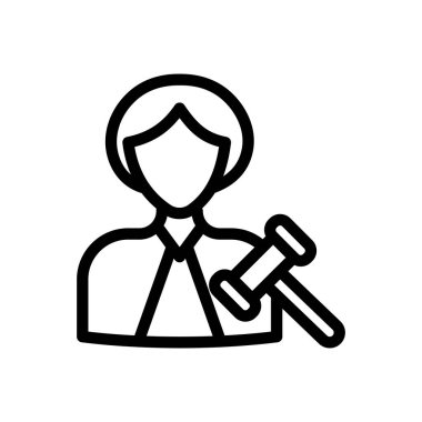 Saydam bir arkaplan üzerinde otorite vektör illüstrasyonu. Konsept ve grafik tasarım için ince çizgi simgesi..