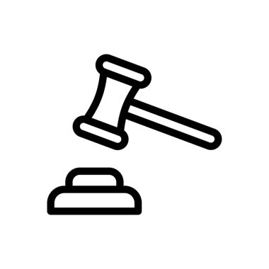 gavel vector illustration on a transparent background.Premium quality symbols.Thin line icon for concept and graphic design.