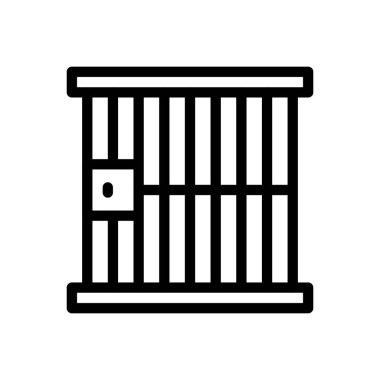 jail vector illustration on a transparent background.Premium quality symbols.Thin line icon for concept and graphic design. 