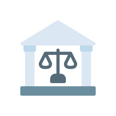 Saydam bir arkaplan üzerinde adliyenin vektör çizimi. Konsept ve grafik tasarımı için mükemmel kalite simgeleri..