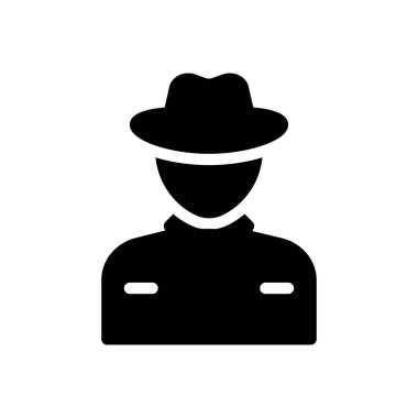 Şeffaf bir arkaplan üzerinde casus vektör çizimi. Konsept ve grafik tasarım simgeleri için kaliteli semboller.. 