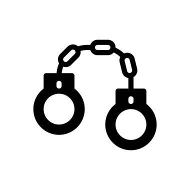 Şeffaf bir arkaplan üzerinde kelepçe vektör çizimi. Konsept ve grafik tasarımı için en iyi kalite semboller..