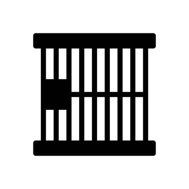 jail vector illustration on a transparent background.Premium quality symbols.Glyphs icon for concept and graphic design. 