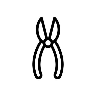 Saydam bir arkaplan üzerinde makas vektör çizimi. Premium kalite sembolleri. Konsept ve grafik tasarım için ince çizgi simgesi.