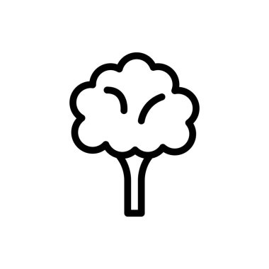 Şeffaf bir arkaplan üzerinde ağaç vektör çizimi. Premium kalite semboller. Konsept ve grafik tasarım için ince çizgi simgesi. 