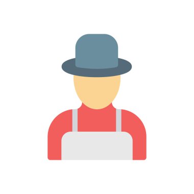 Saydam bir arkaplan üzerinde bahçıvan vektör illüstrasyonu. Konsept ve grafik tasarımı için premimium kalite simgeleri.. 