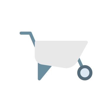 Şeffaf bir arkaplan üzerinde el arabası vektör çizimi. Konsept ve grafik tasarımı için birinci sınıf kalite simgeler..