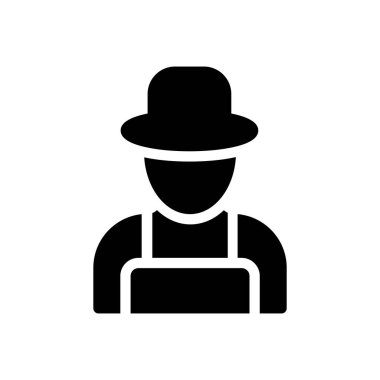 Saydam bir arkaplan üzerinde bahçıvan vektör illüstrasyonu. Konsept ve grafik tasarımı için mükemmel kalite semboller..