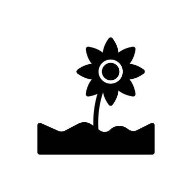 Şeffaf bir arkaplan üzerinde çiçek vektör illüstrasyonu. Konsept ve grafik tasarım için özel kalite semboller..