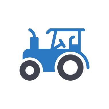 Şeffaf bir arkaplan üzerinde traktör vektör çizimi. Konsept ve grafik tasarımı için mükemmel kalite sembolleri.. 