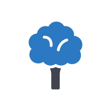 Şeffaf bir arkaplan üzerinde ağaç vektör illüstrasyonu. Konsept ve grafik tasarımı için özel kalite semboller.. 