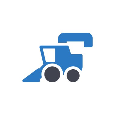 Şeffaf bir arkaplan üzerinde buldozer vektör çizimi. Konsept ve grafik tasarımı için özel kalite semboller.. 