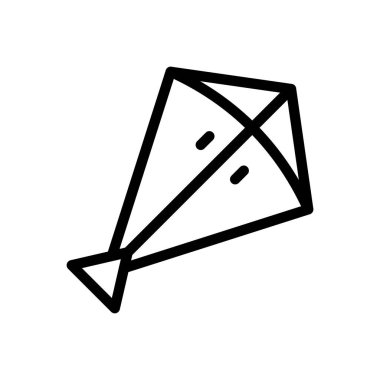 Şeffaf bir arkaplanda uçurtma vektör çizimi. Premium kalite semboller. Konsept ve grafik tasarım için ince çizgi simgesi. 