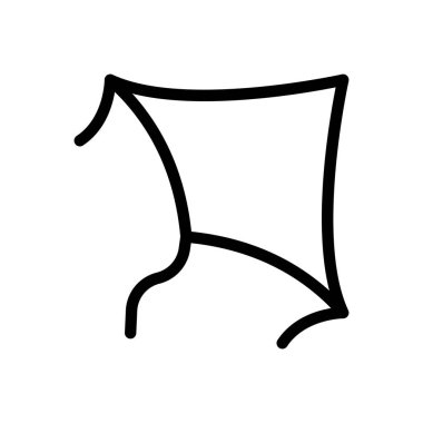 Şeffaf bir arkaplanda uçurtma vektör çizimi. Premium kalite semboller. Konsept ve grafik tasarım için ince çizgi simgesi.