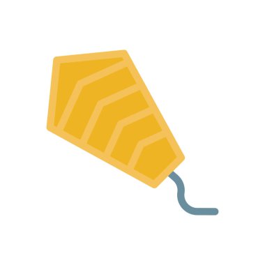 Şeffaf bir arkaplan üzerinde uçurtma vektör çizimi. Konsept ve grafik tasarımı için birinci sınıf kalite simgeler..