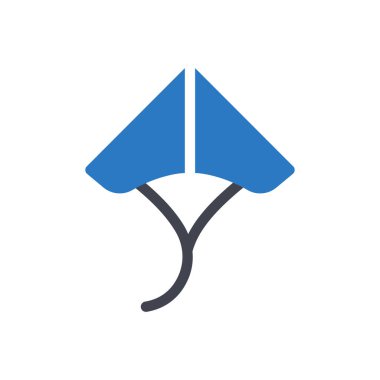 Şeffaf bir arkaplan üzerinde uçurtma vektör çizimi. Konsept ve grafik tasarımı için mükemmel kalite semboller..