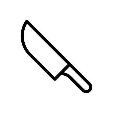 Saydam bir arkaplanda bıçak vektör çizimi. Premium kalite semboller. Konsept ve grafik tasarım için ince çizgi simgesi. 