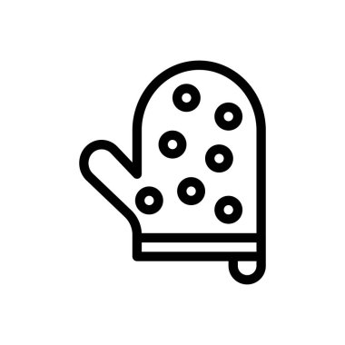 Şeffaf bir arkaplan üzerinde eldiven vektör çizimi. Premium kalite semboller. Konsept ve grafik tasarım için ince çizgi simgesi. 