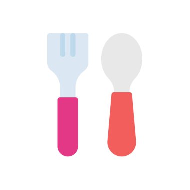 Şeffaf bir arkaplan üzerinde çatal bıçak vektör çizimi. Konsept ve grafik tasarımı için en iyi kalite semboller..