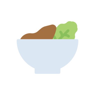 Saydam bir arkaplanda salata vektör illüstrasyonu. Konsept ve grafik tasarım için özel kalite semboller.. 