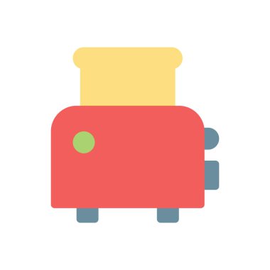 Şeffaf bir arkaplan üzerinde tost makinesi vektör çizimi. Konsept ve grafik tasarımı için mükemmel kalite semboller..