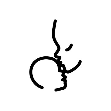 Şeffaf bir arkaplanda öpme vektörü çizimi. Premium kalite semboller. Konsept ve grafik tasarım için ince çizgi simgesi.