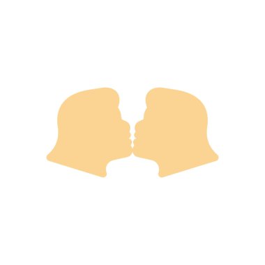 Şeffaf bir arkaplan üzerinde öpme vektörü çizimi. Konsept ve grafik tasarım için premium kalite simgeleri.. 