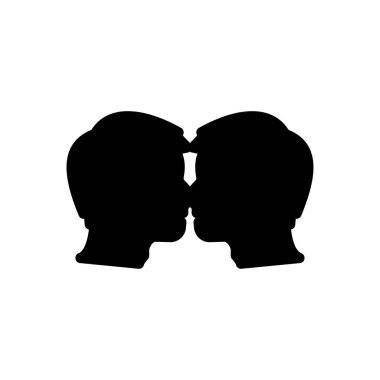 Şeffaf bir arkaplanda öpücükler vektör illüstrasyonu. Konsept ve grafik tasarım simgeleri için kaliteli semboller..