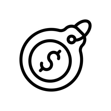 Saydam bir arkaplanda dolar vektör illüstrasyonu. Premium kalite semboller. Konsept ve grafik tasarım için ince çizgi simgesi..