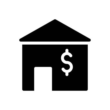 Saydam bir arkaplanda dolar vektör illüstrasyonu. Konsept ve grafik tasarım simgeleri için kaliteli semboller..