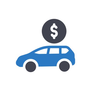 Saydam bir arkaplanda dolar vektör illüstrasyonu. Konsept ve grafik tasarım simgeleri için kaliteli semboller..