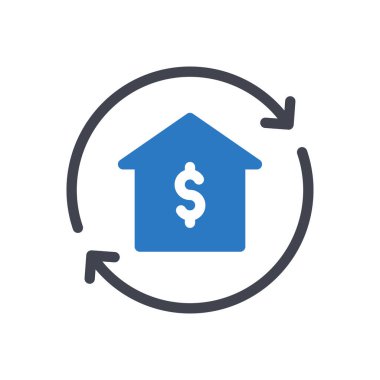 Şeffaf bir arkaplan üzerinde ev vektör illüstrasyonu. Konsept ve grafik tasarımı için özel kalite semboller..