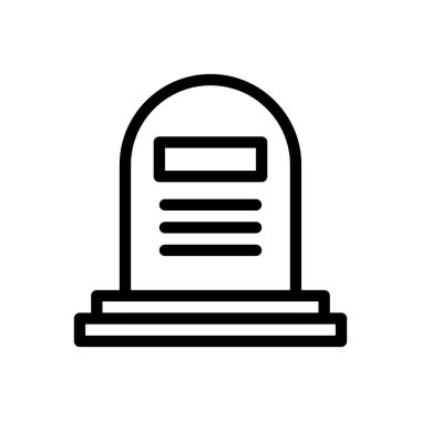 Şeffaf bir arkaplan üzerinde mezar vektör çizimi. Premium kalite semboller. Konsept ve grafik tasarım için ince çizgi simgesi.