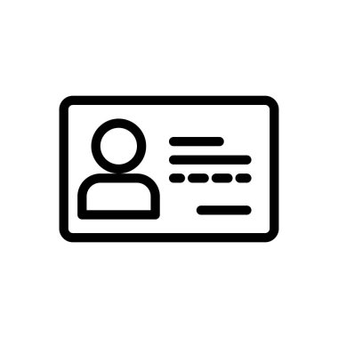 Şeffaf bir arkaplanda kimlik vektör çizimi. Konsept ve grafik tasarım için ince çizgi simgesi.. 