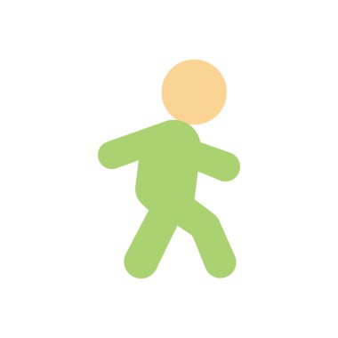 Şeffaf bir arkaplan üzerinde yürüme vektörü çizimi. Konsept ve grafik tasarımı için birinci sınıf kalite simgeler..