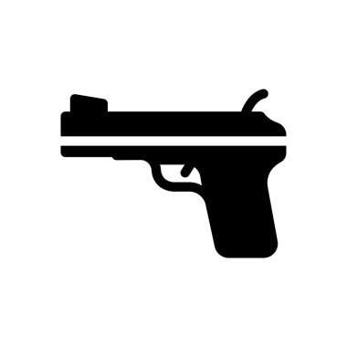 Şeffaf bir arkaplanda tabanca vektör çizimi. Konsept ve grafik tasarım için özel kalite semboller..